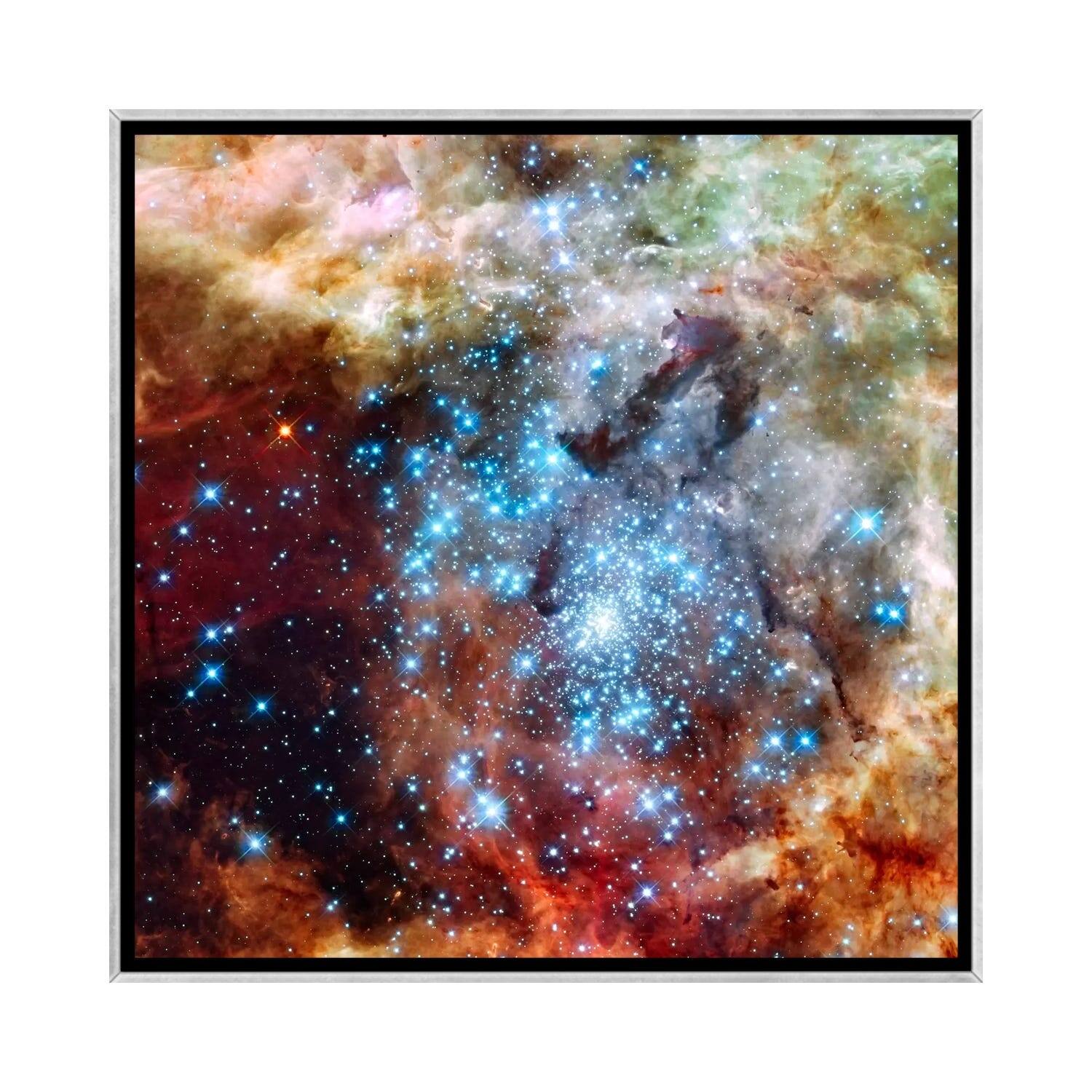 iCanvas "Star Cluster on Collision Course (Hubble Space Telescope)" by